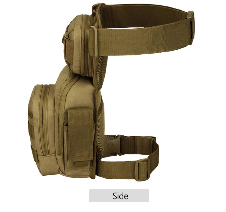 Men's nylon adjustable leg bag utility waist hip motorcycle outdoor pouch - product image