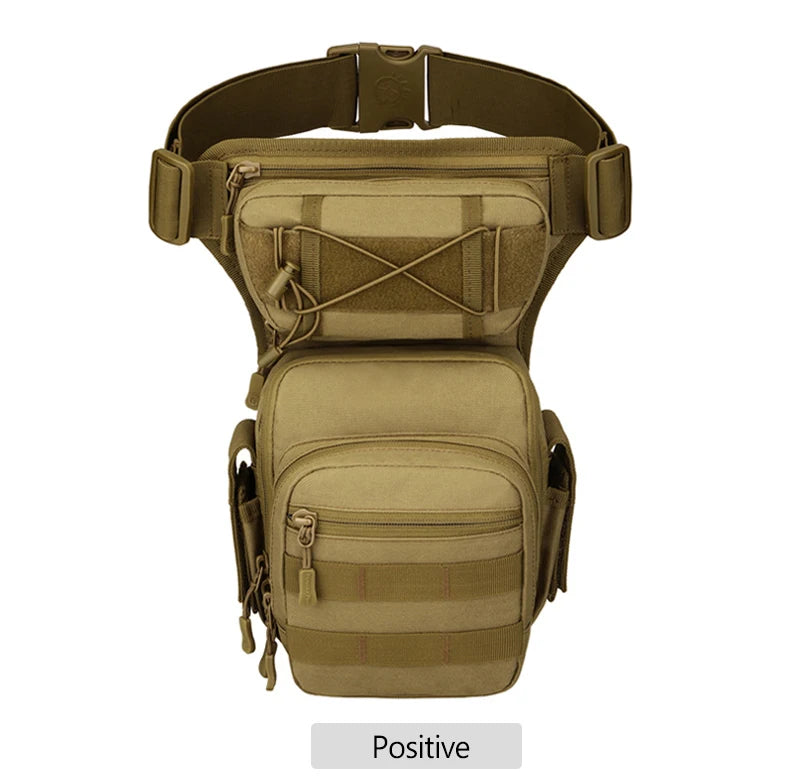 Men's nylon adjustable leg bag utility waist hip motorcycle outdoor pouch - product image