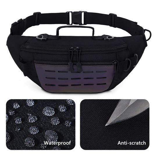 Men's outdoor hiking waterproof nylon durable large capacity waist bag - product image