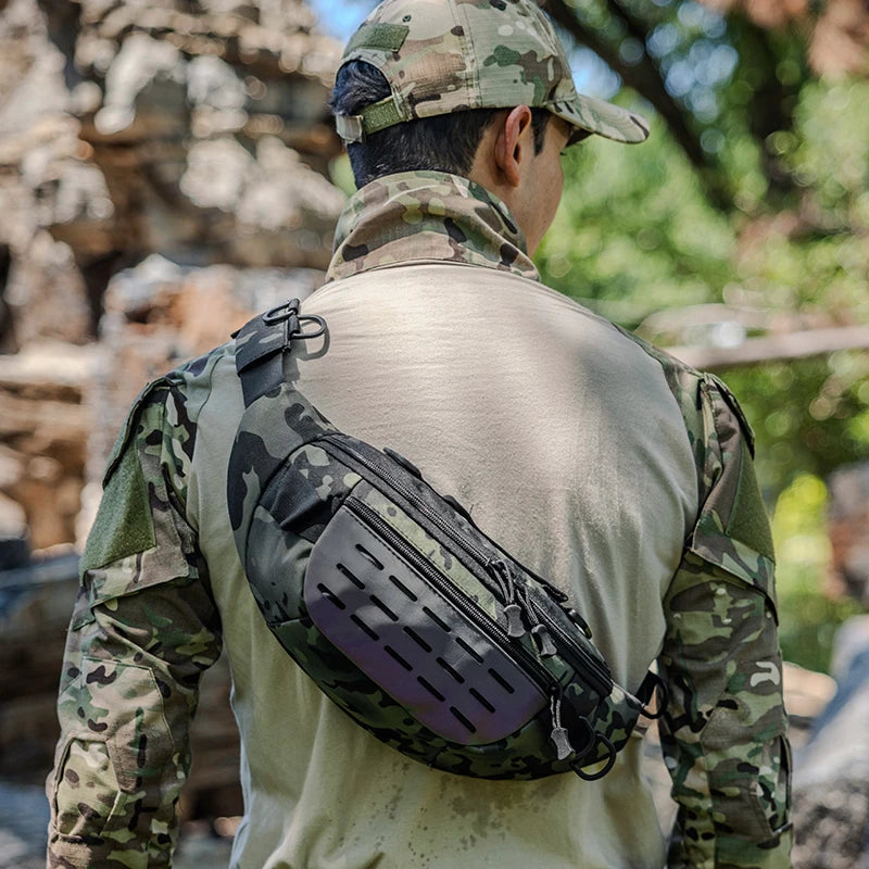 Men's outdoor hiking waterproof nylon durable large capacity waist bag - product image