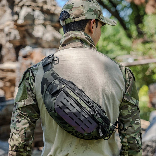 Men's outdoor hiking waterproof nylon durable large capacity waist bag - product image