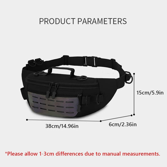 Men's outdoor hiking waterproof nylon durable large capacity waist bag - product image