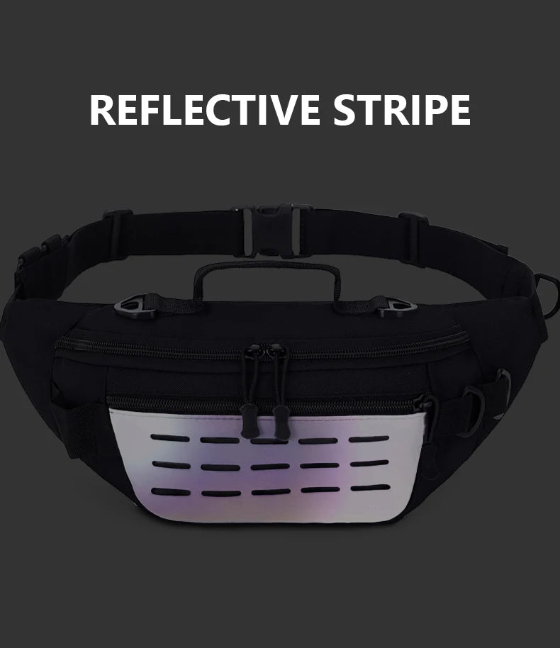 Men's outdoor hiking waterproof nylon durable large capacity waist bag - product image