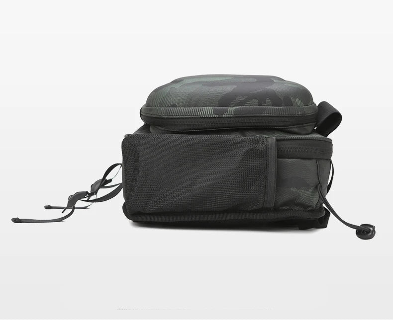 Men's oxford tactical backpack molle system fishing rod holders multi-pocket - product image