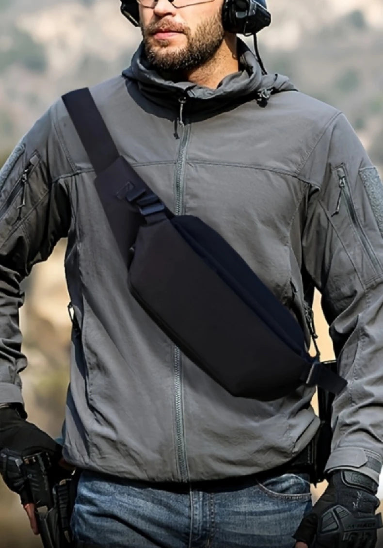 Men's tactical waist pack nylon multi-functional storage shoulder bag - product image