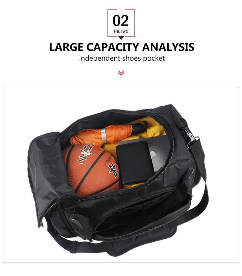 Men’s travel duffel bag waterproof nylon multi-purpose large capacity - product image