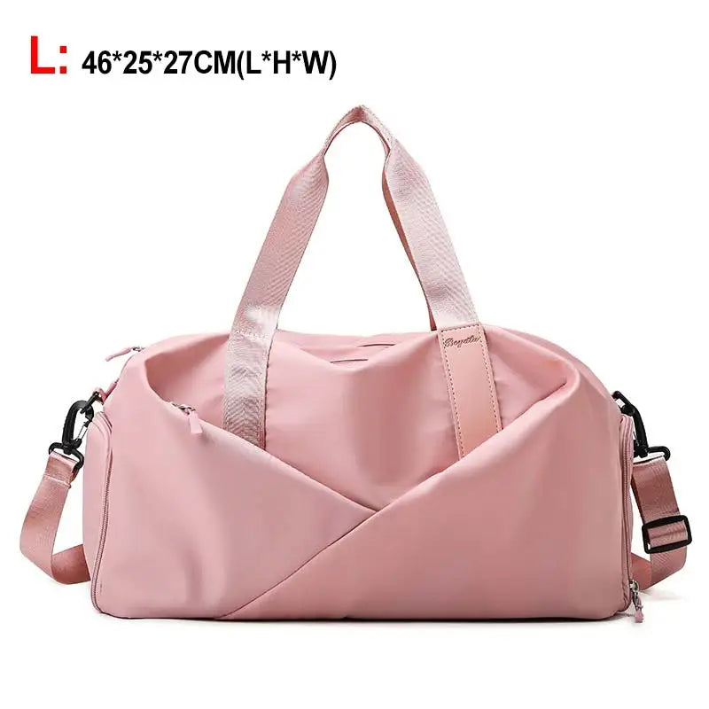 Multifunctional sports gym bag with wet dry separation nylon shoulder tote - product image