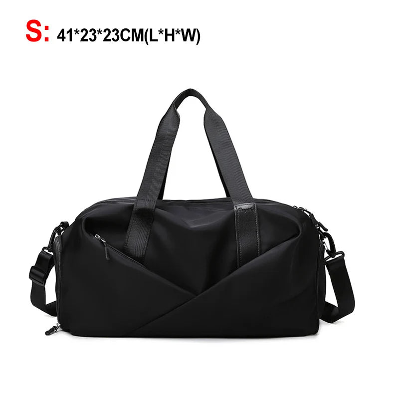 Multifunctional sports gym bag with wet dry separation nylon shoulder tote - product image
