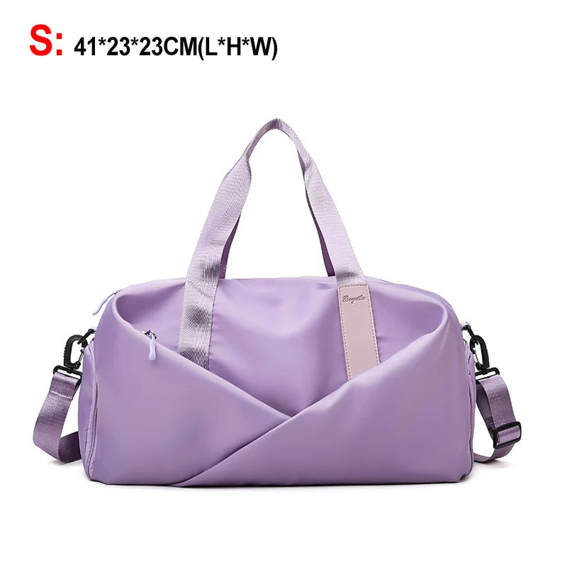 Multifunctional sports gym bag with wet dry separation nylon shoulder tote - product image
