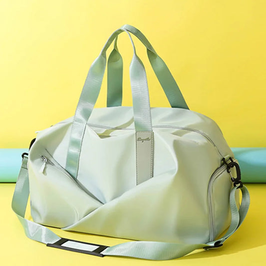 Multifunctional sports gym bag with wet dry separation nylon shoulder tote - product image