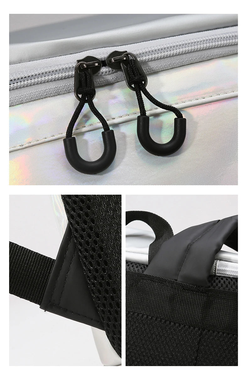 Nylon badminton tennis backpack with shoe pocket and laptop compartment - product image