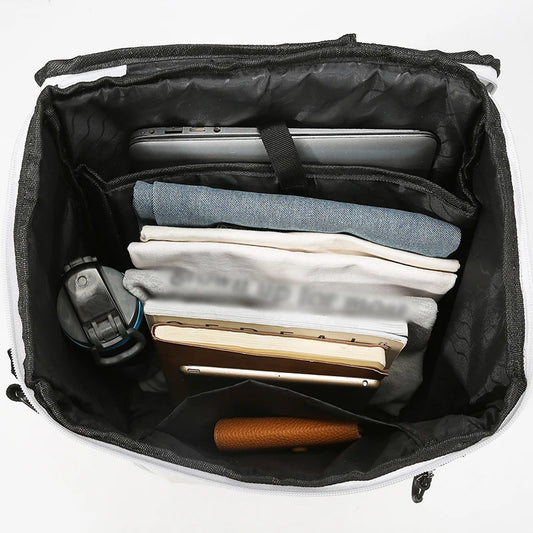 Nylon badminton tennis backpack with shoe pocket and laptop compartment - product image
