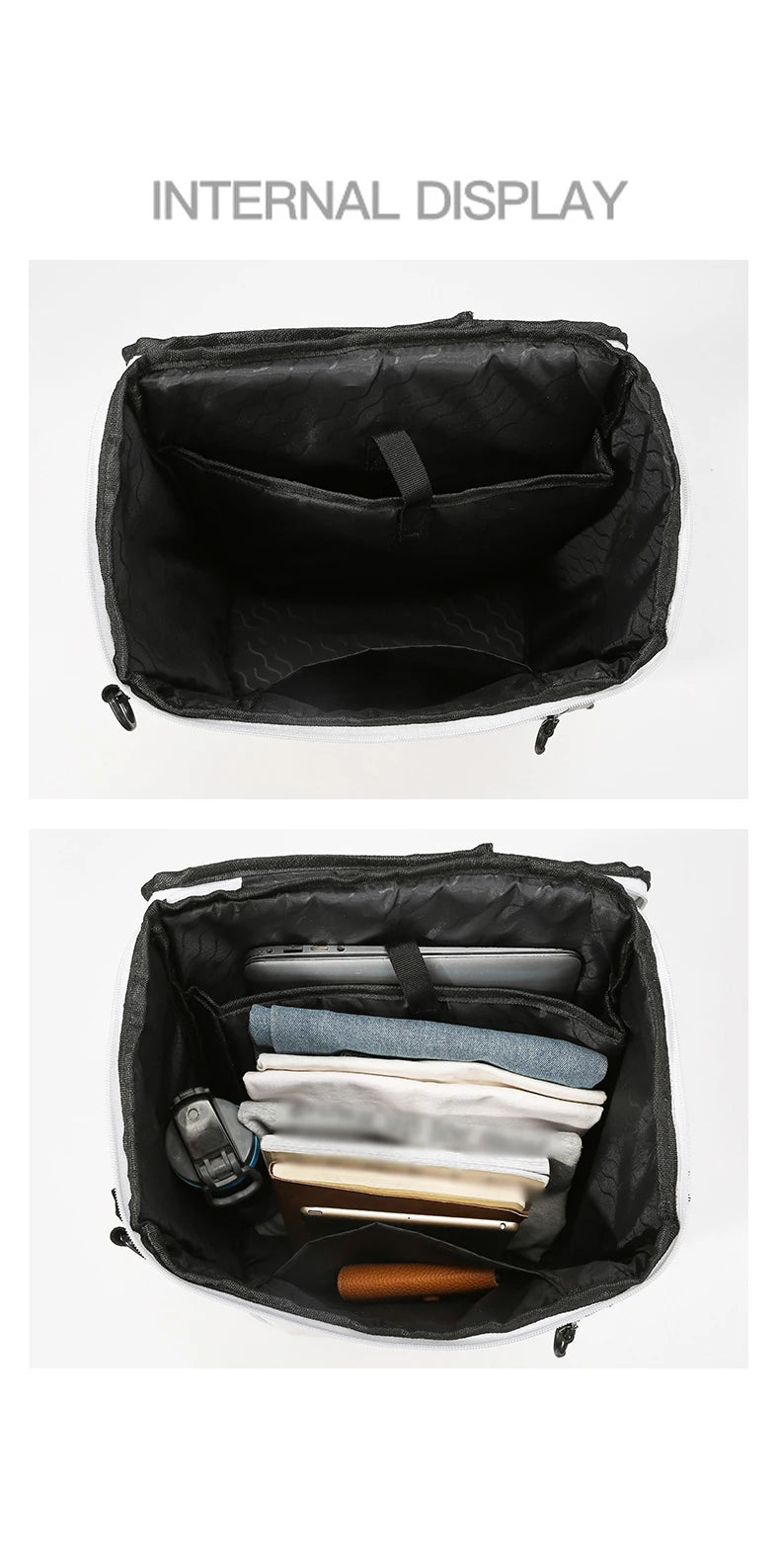 Nylon badminton tennis backpack with shoe pocket and laptop compartment - product image