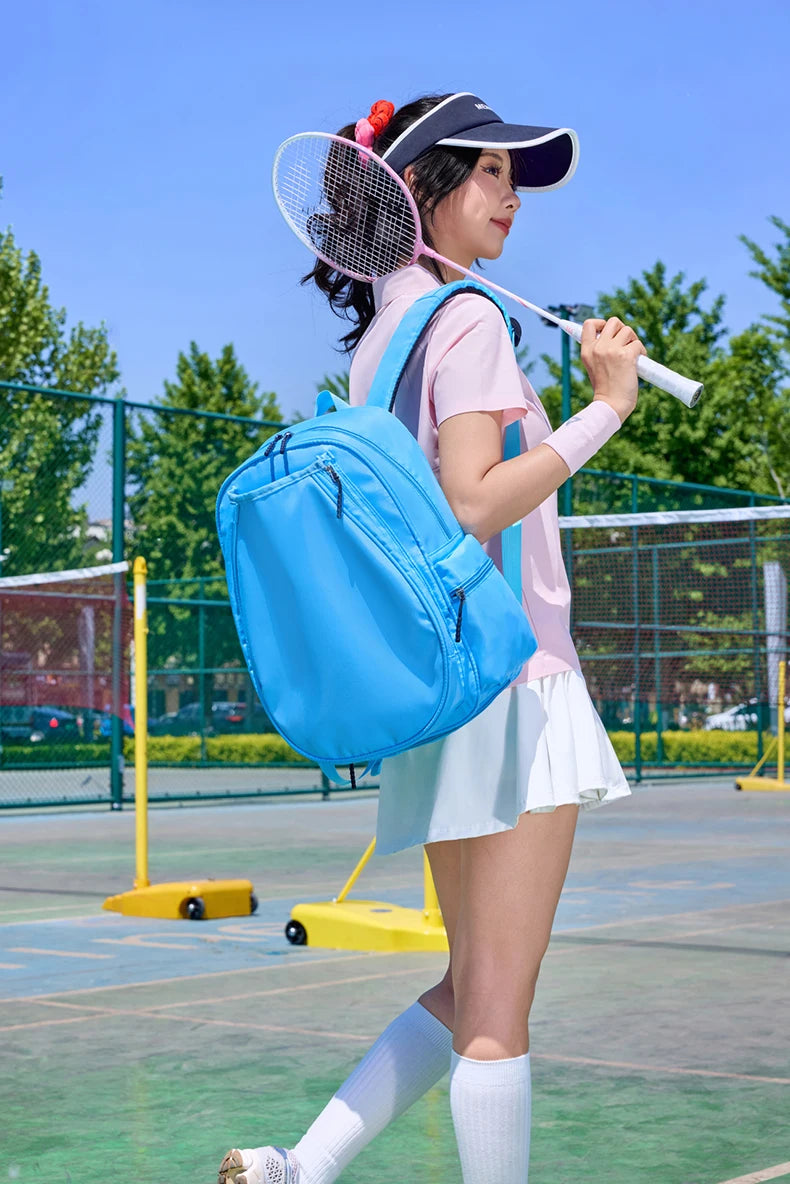 Nylon badminton tennis rackets backpack shoes compartment lightweight - product image