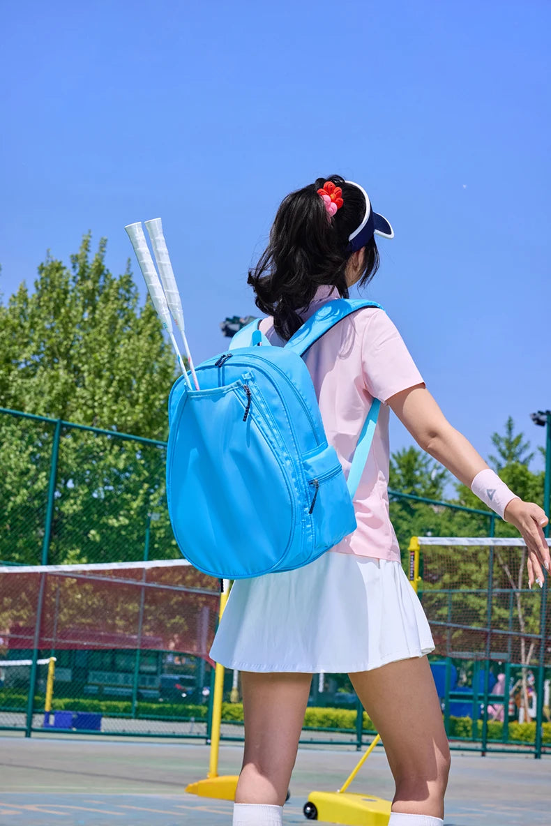Nylon badminton tennis rackets backpack shoes compartment lightweight - product image