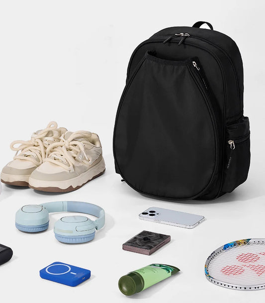Nylon badminton tennis rackets backpack shoes compartment lightweight - product image