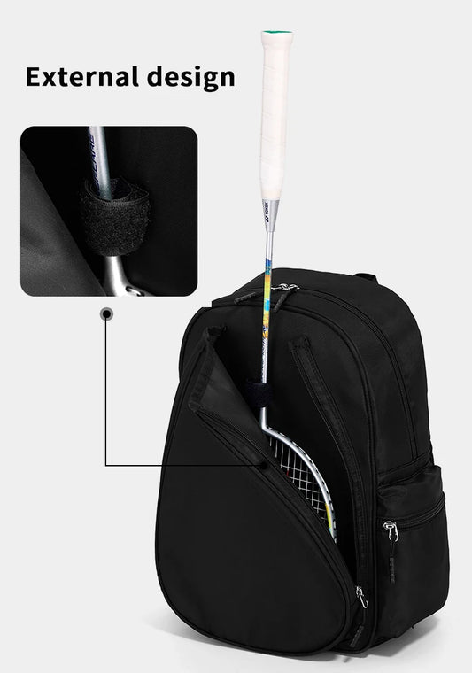 Nylon badminton tennis rackets backpack shoes compartment lightweight - product image