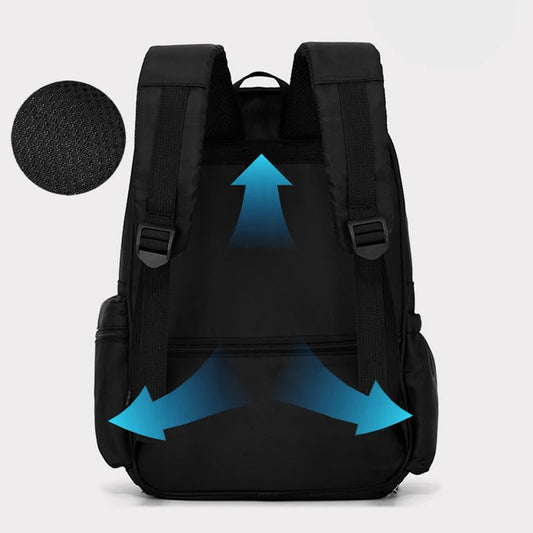 Nylon badminton tennis rackets backpack shoes compartment lightweight - product image