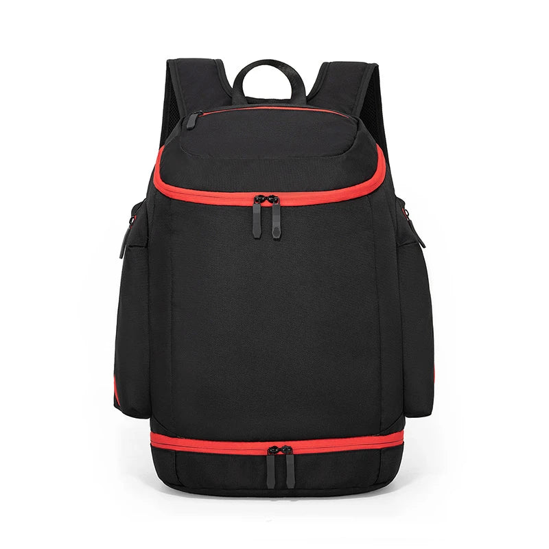 Nylon basketball sports backpack shoes compartment multi-layer storage - product image