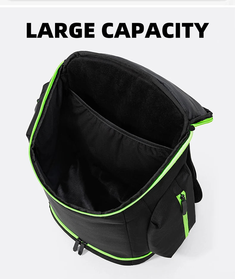 Nylon basketball sports backpack shoes compartment multi-layer storage - product image
