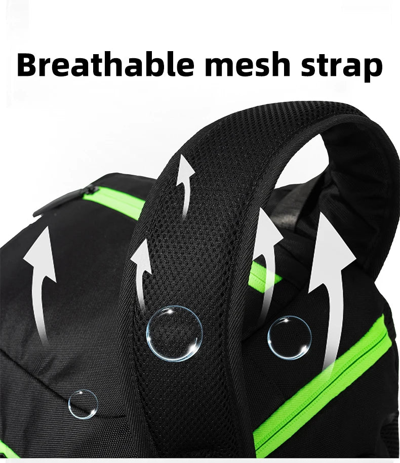 Nylon basketball sports backpack shoes compartment multi-layer storage - product image