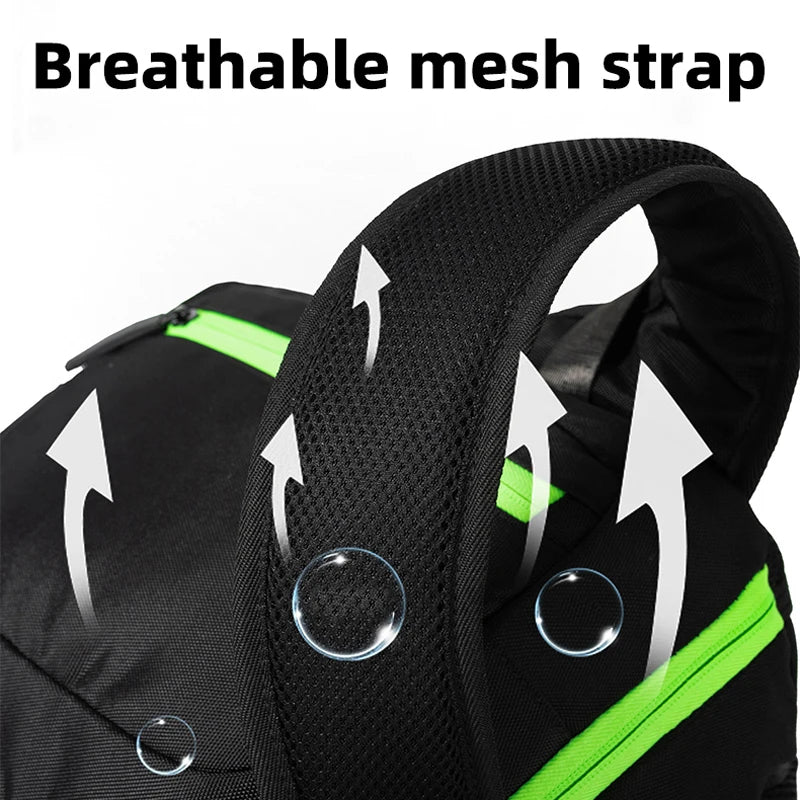 Nylon basketball sports backpack shoes compartment multi-layer storage - product image