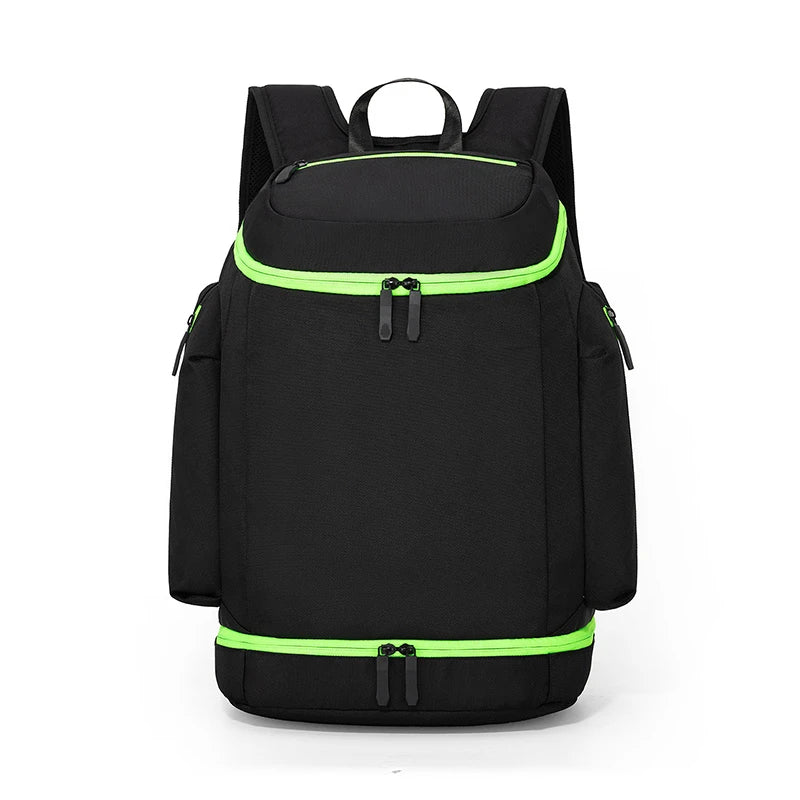 Nylon basketball sports backpack shoes compartment multi-layer storage - product image