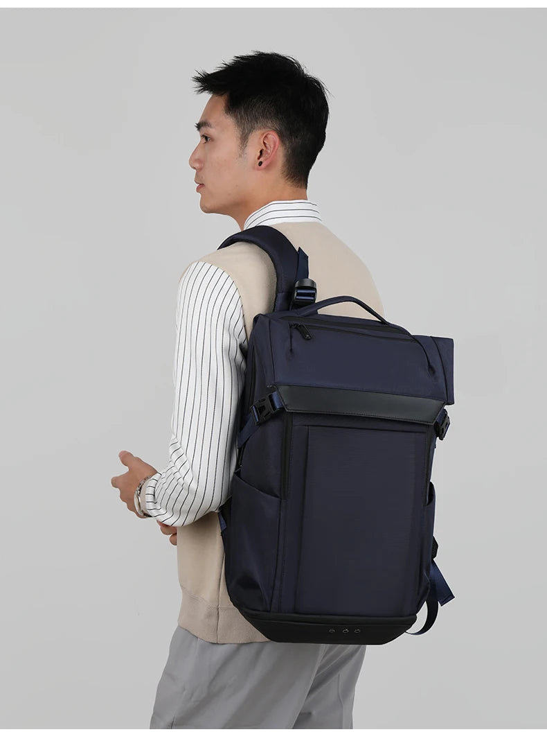Nylon climbing backpack with shoe compartment laptop storage unisex - product image