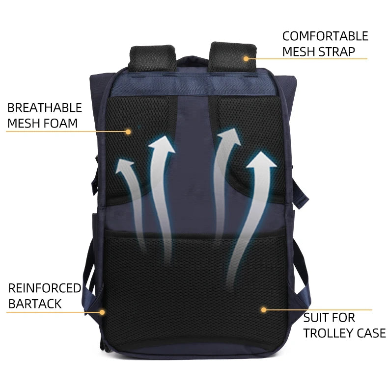 Nylon climbing backpack with shoe compartment laptop storage unisex - product image
