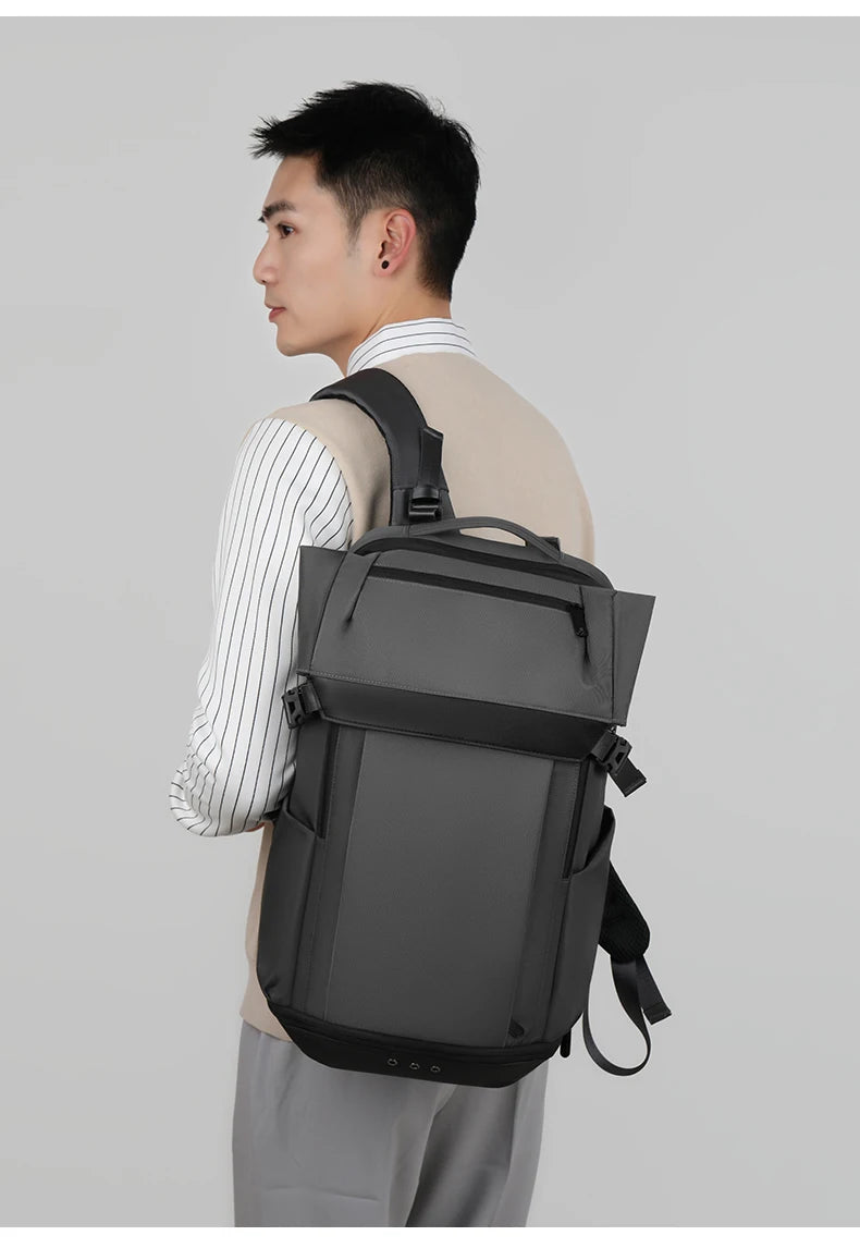 Nylon climbing backpack with shoe compartment laptop storage unisex - product image