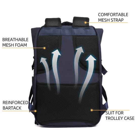 Nylon climbing backpack with shoe compartment laptop storage unisex - product image