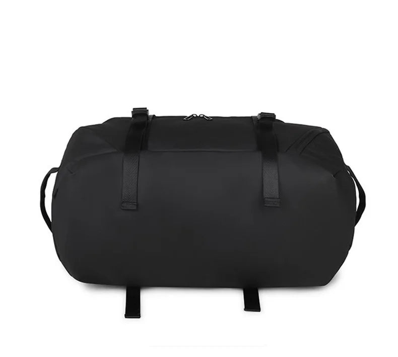 Nylon fitness gym shoulder duffel with independent shoe compartment - product image