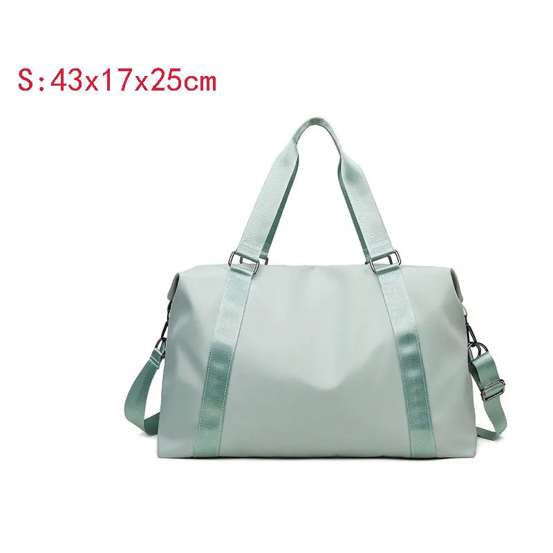 Nylon foldable waterproof fitness crossbody gym bag with adjustable straps - product image