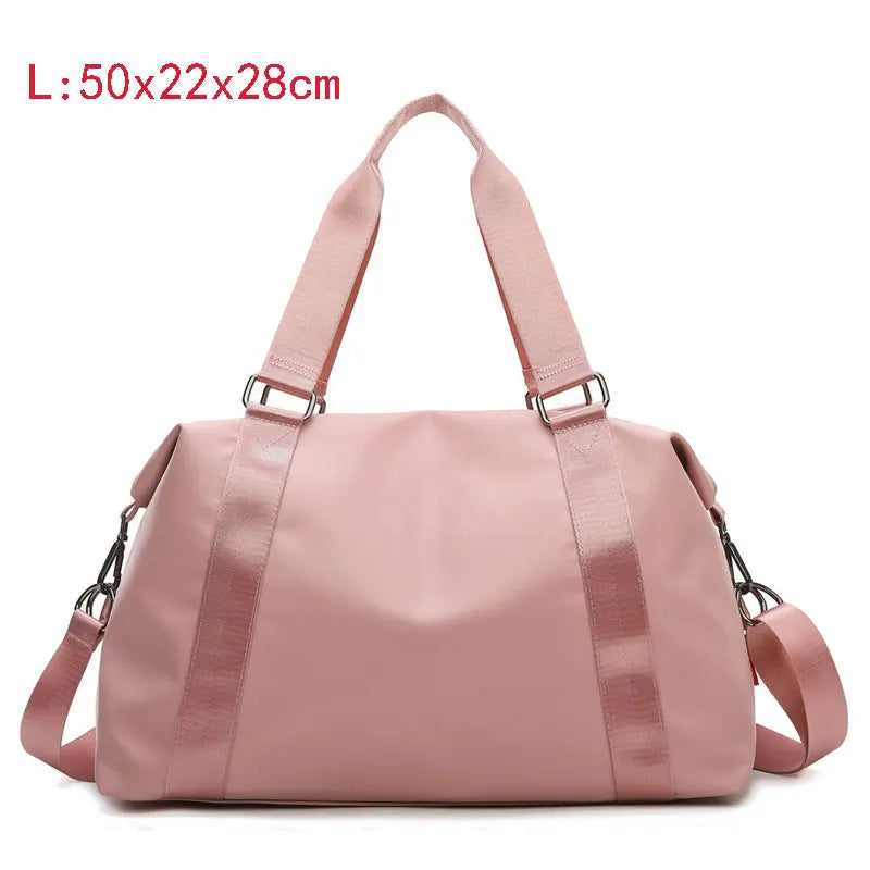 Nylon foldable waterproof fitness crossbody gym bag with adjustable straps - product image