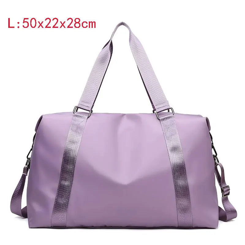 Nylon foldable waterproof fitness crossbody gym bag with adjustable straps - product image