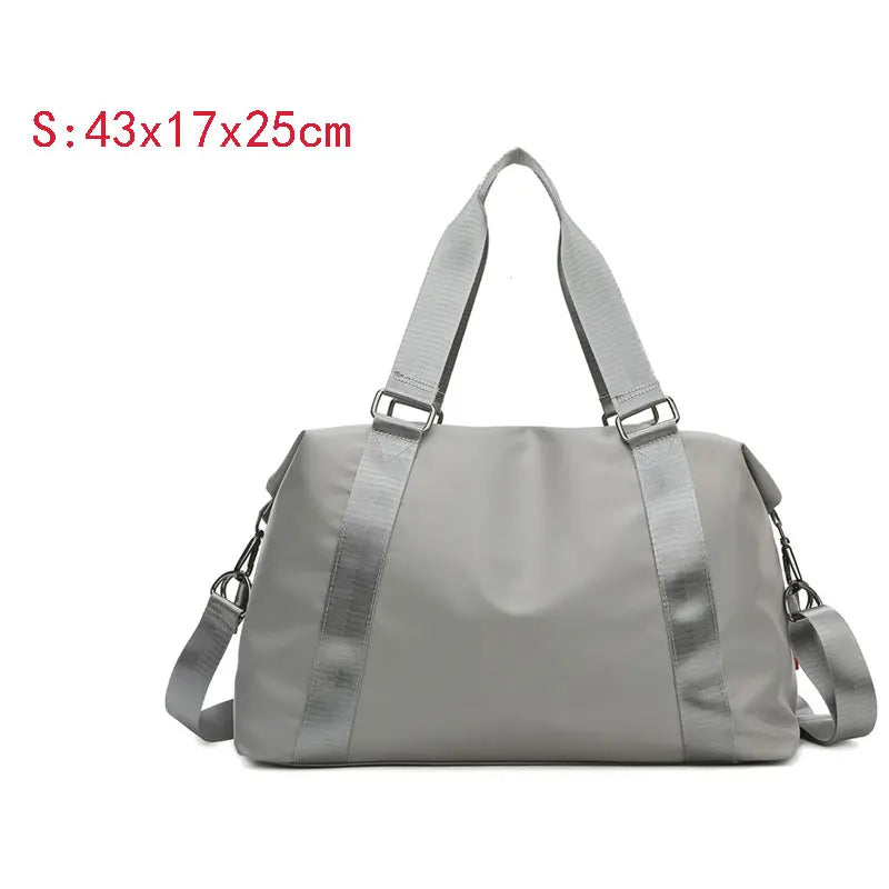 Nylon foldable waterproof fitness crossbody gym bag with adjustable straps - product image