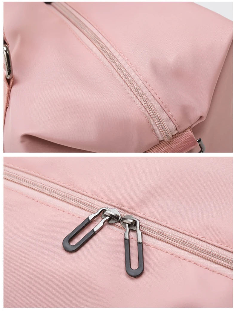 Nylon foldable waterproof fitness crossbody gym bag with adjustable straps - product image