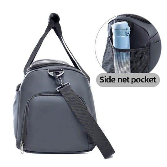 Nylon gym fitness bag with multiple carrying options and trolley compatibility - product image
