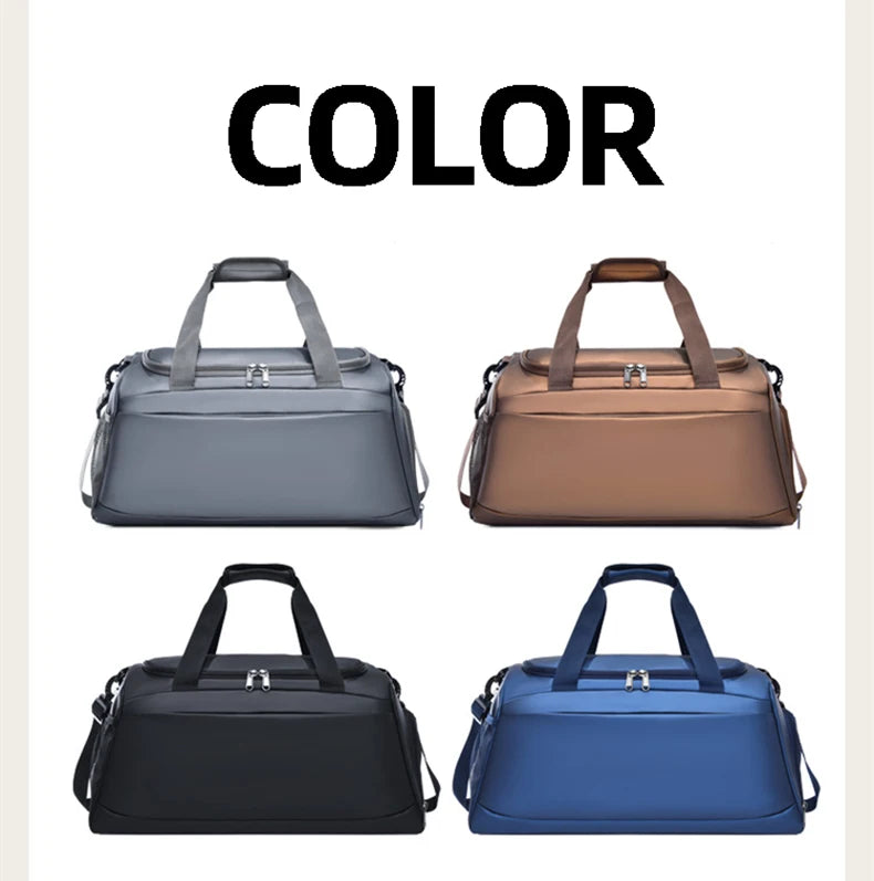 Nylon gym fitness bag with multiple carrying options and trolley compatibility - product image