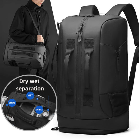 Nylon gym fitness bag with shoes pocket wet dry multi-compartment outdoor use - product image