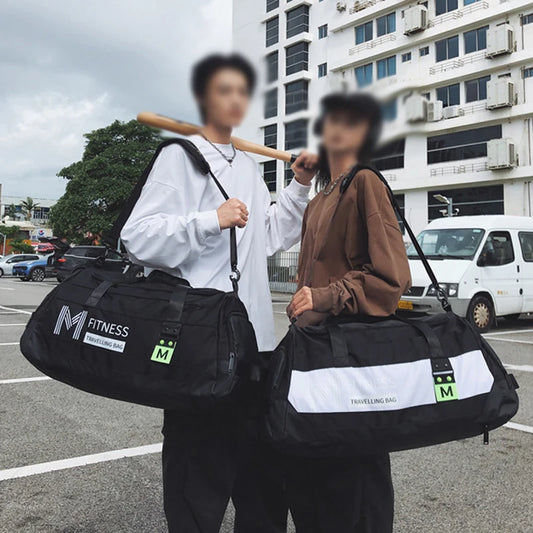 Nylon gym fitness yoga duffel bag wet dry separation large capacity multi-pocket - product image