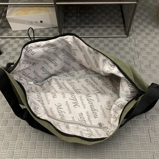 Nylon half moon crossbody tote bag with large capacity - product image