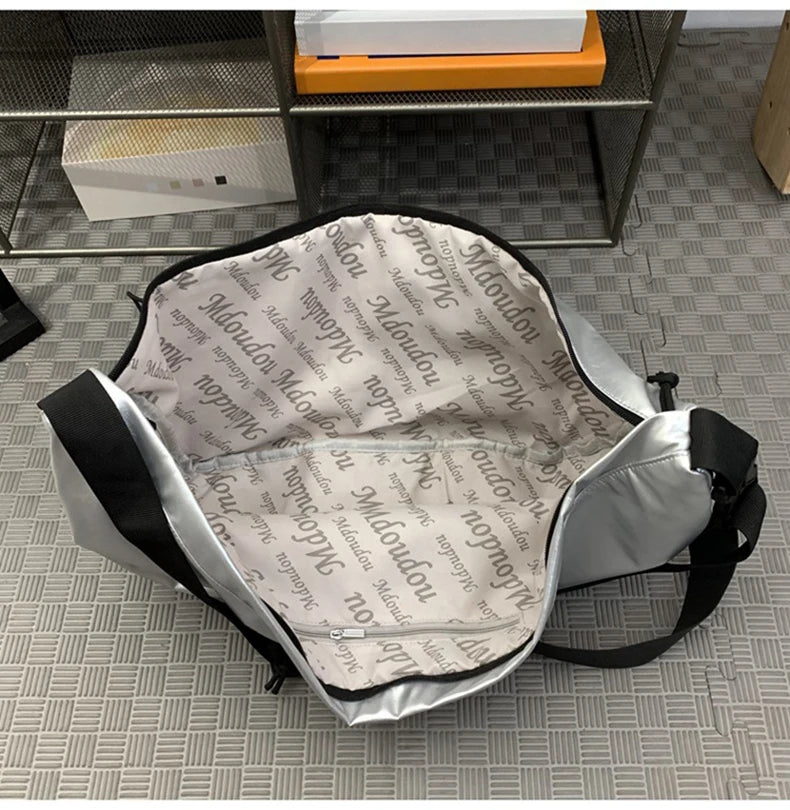 Nylon half moon crossbody tote bag with large capacity - product image