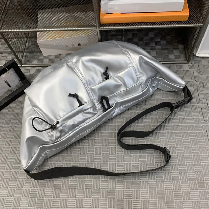 Nylon half moon crossbody tote bag with large capacity - product image