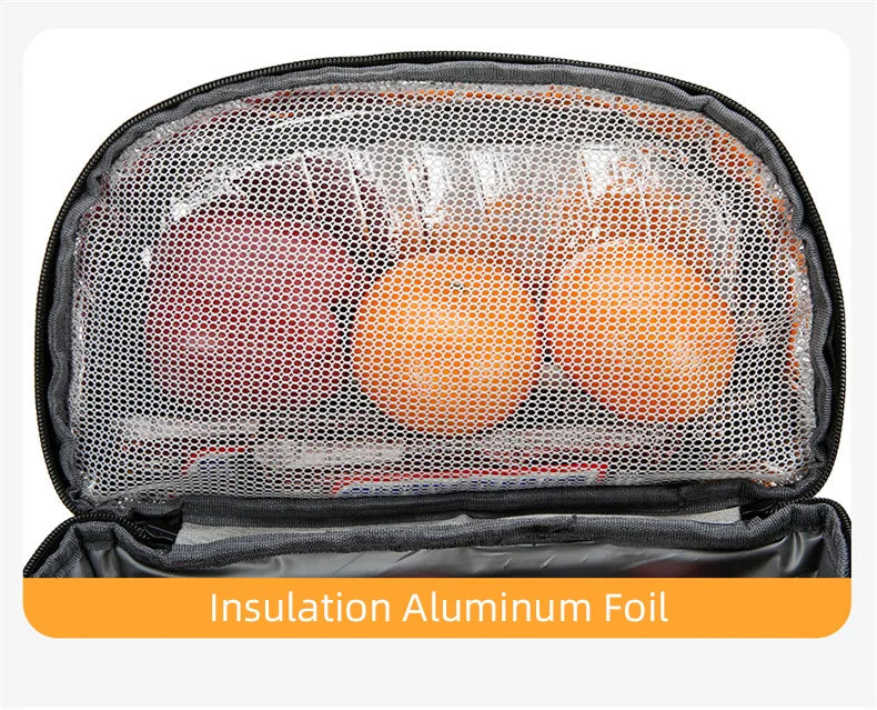 Nylon insulated cooler backpack leakproof multi-pocket aluminum foil liner - product image