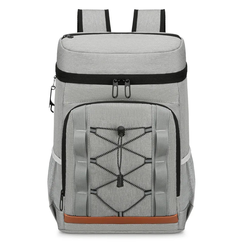 Nylon insulated cooler backpack leakproof multi-pocket aluminum foil liner - product image