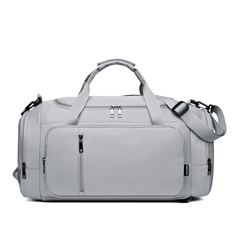 Nylon large capacity fitness bag with dry wet separation and shoe compartment - product image
