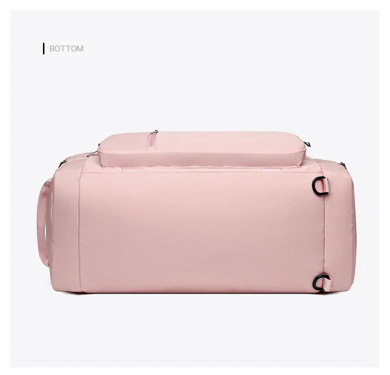 Nylon large capacity fitness bag with dry wet separation and shoe compartment - product image