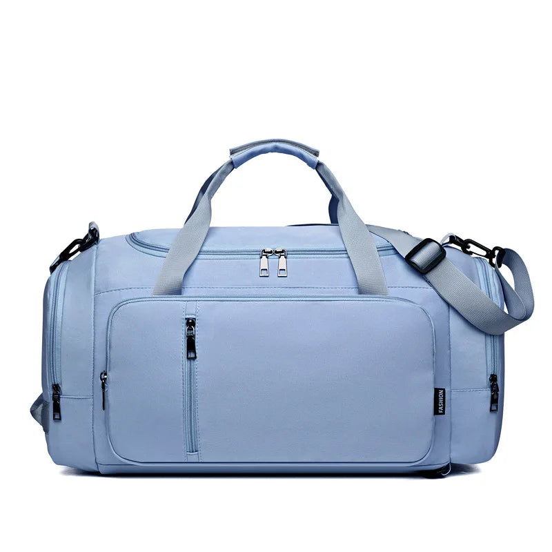 Nylon large capacity fitness bag with dry wet separation and shoe compartment - product image