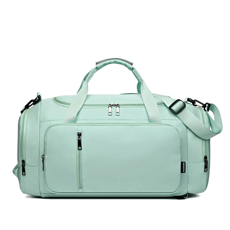 Nylon large capacity fitness bag with dry wet separation and shoe compartment - product image